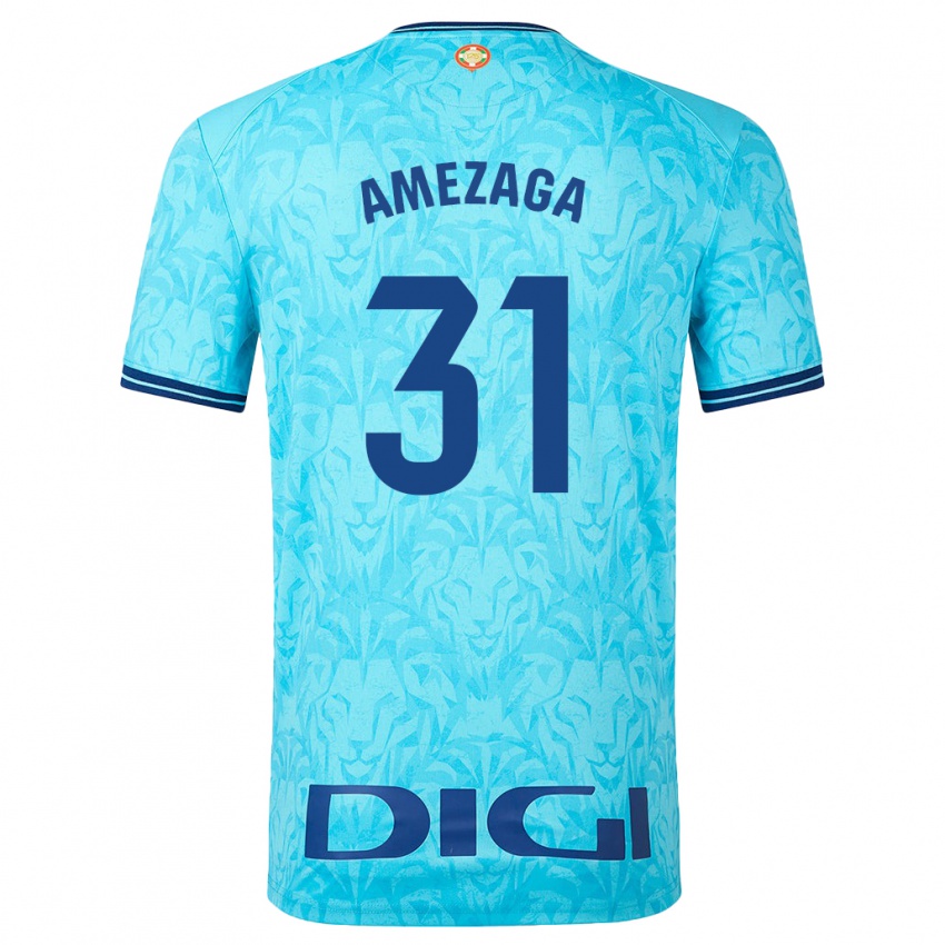 Niño Camiseta Jone Amezaga #31 Cielo Azul 2ª Equipación 2023/24 La Camisa Perú