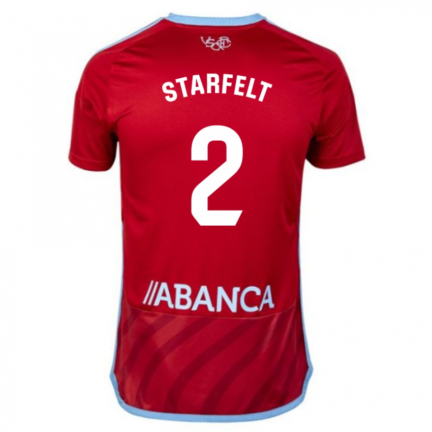 Niño Camiseta Carl Starfelt #2 Rojo 2ª Equipación 2023/24 La Camisa Perú