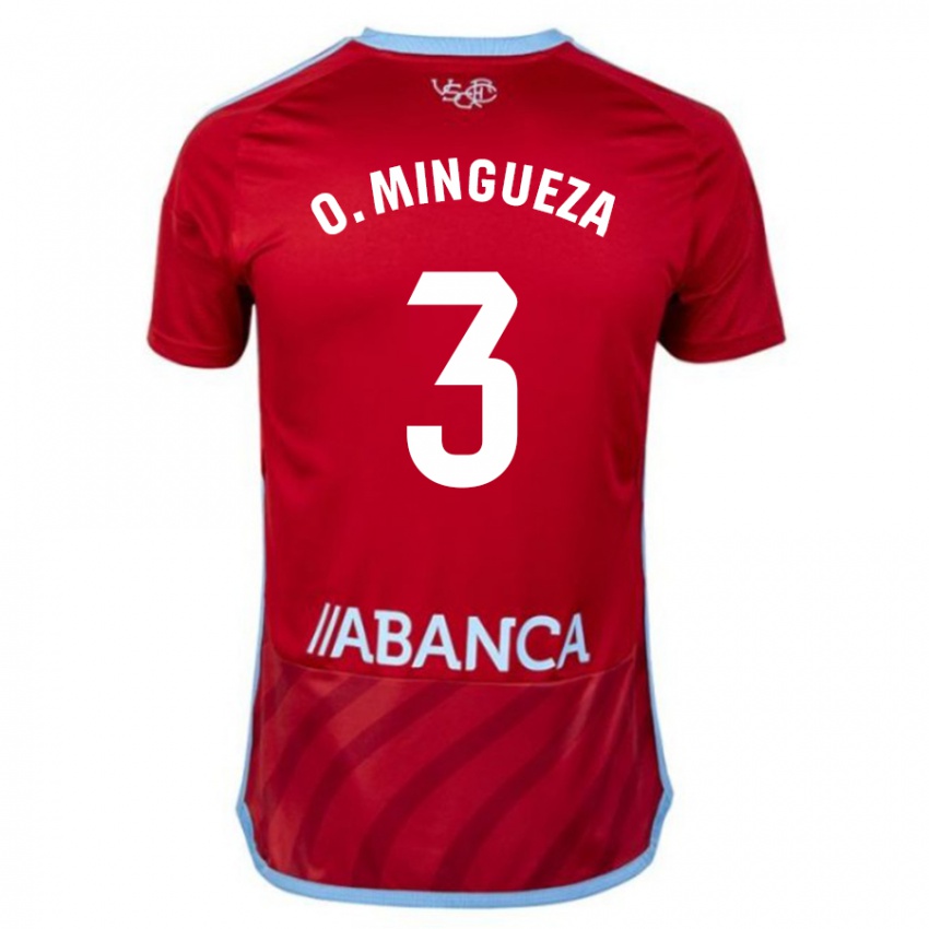 Niño Camiseta Óscar Mingueza #3 Rojo 2ª Equipación 2023/24 La Camisa Perú