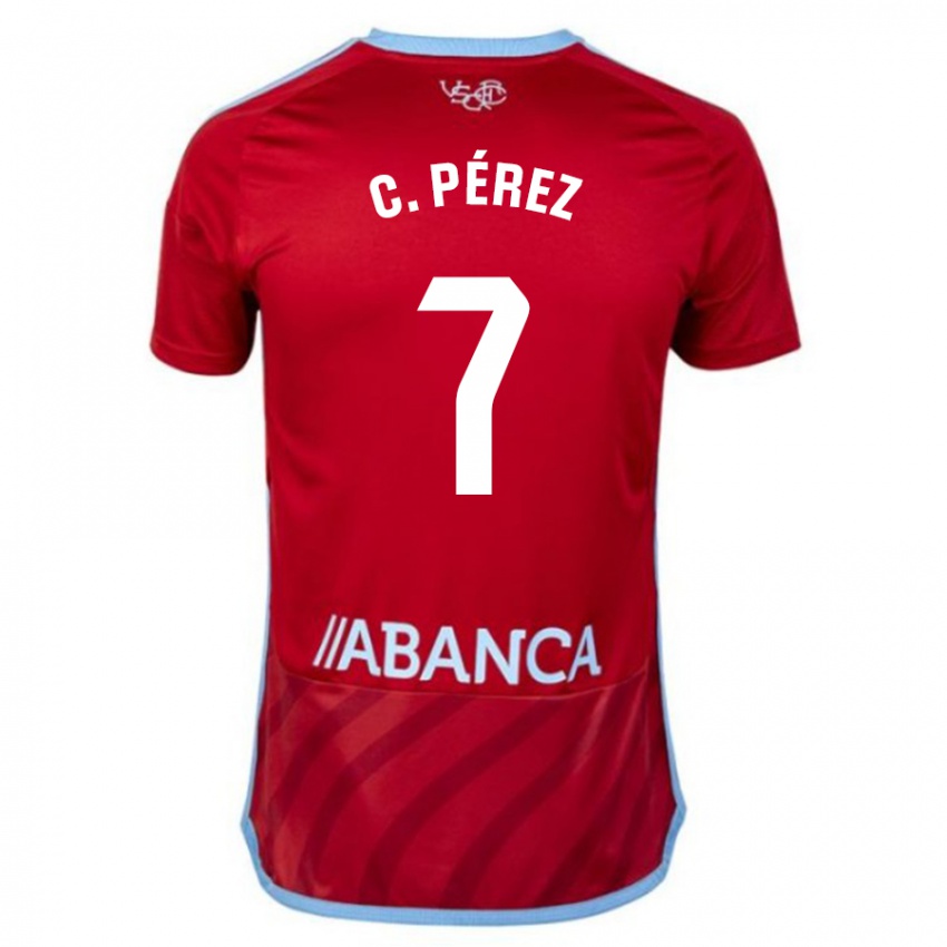 Niño Camiseta Carles Pérez #7 Rojo 2ª Equipación 2023/24 La Camisa Perú