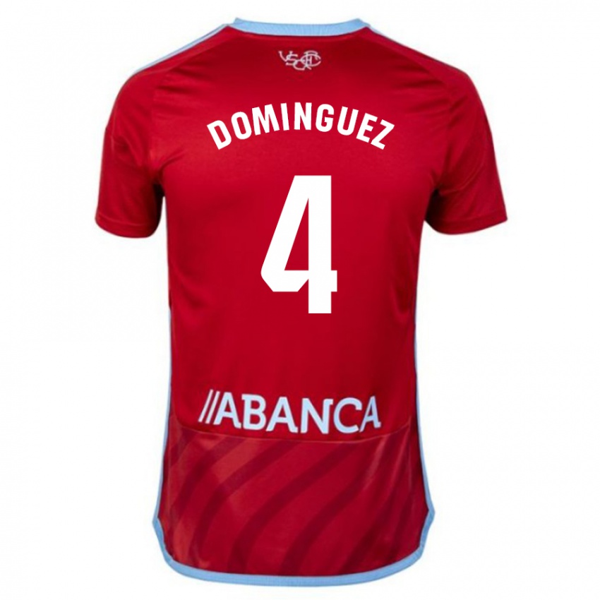 Niño Camiseta Javi Domínguez #4 Rojo 2ª Equipación 2023/24 La Camisa Perú