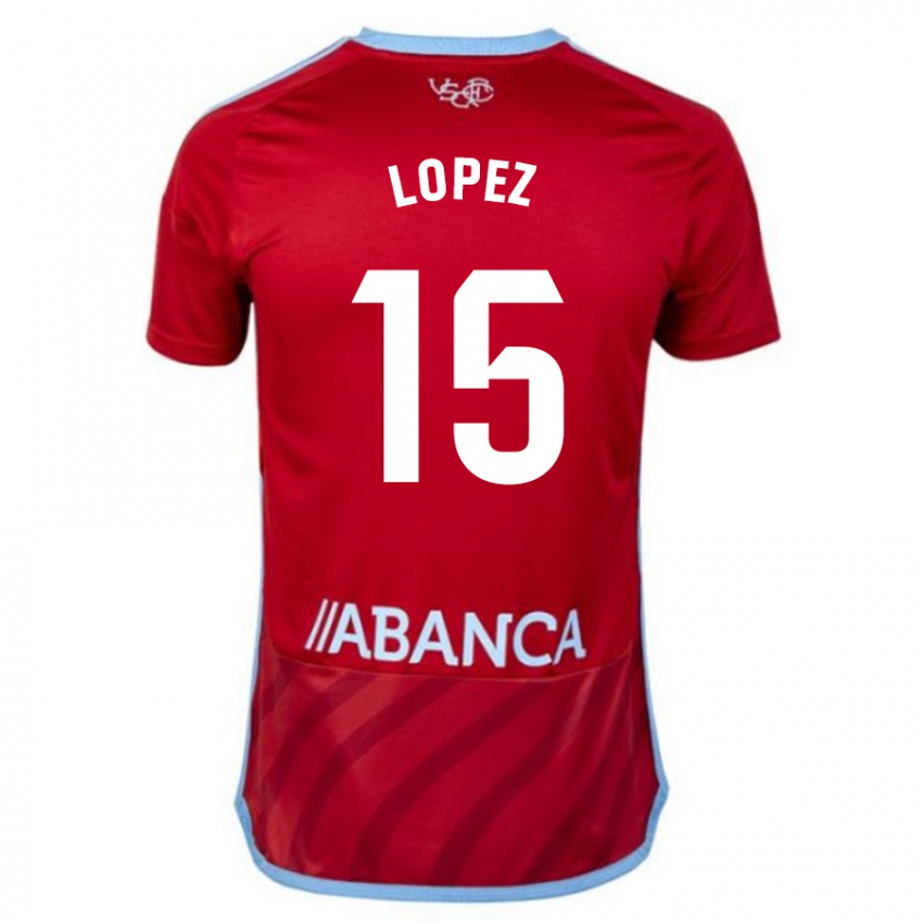 Niño Camiseta Fer López #15 Rojo 2ª Equipación 2023/24 La Camisa Perú