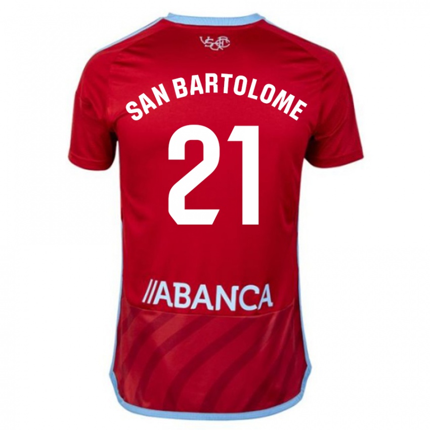 Niño Camiseta Víctor San Bartolomé #21 Rojo 2ª Equipación 2023/24 La Camisa Perú