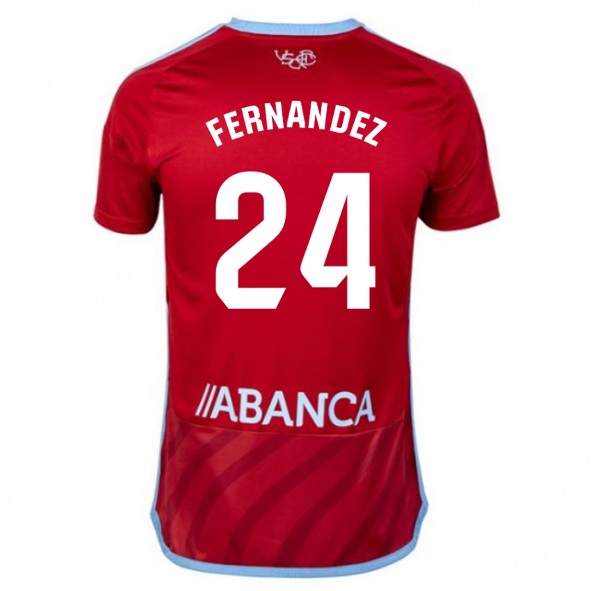 Niño Camiseta César Fernández #24 Rojo 2ª Equipación 2023/24 La Camisa Perú