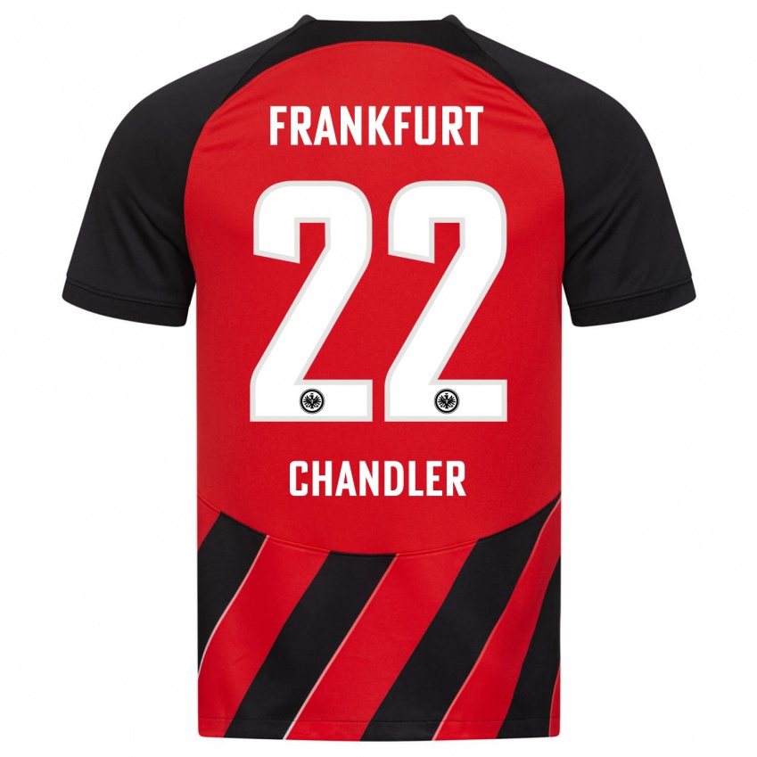 Hombre Camiseta Timothy Chandler #22 Negro Rojo 1ª Equipación 2023/24 La Camisa Perú