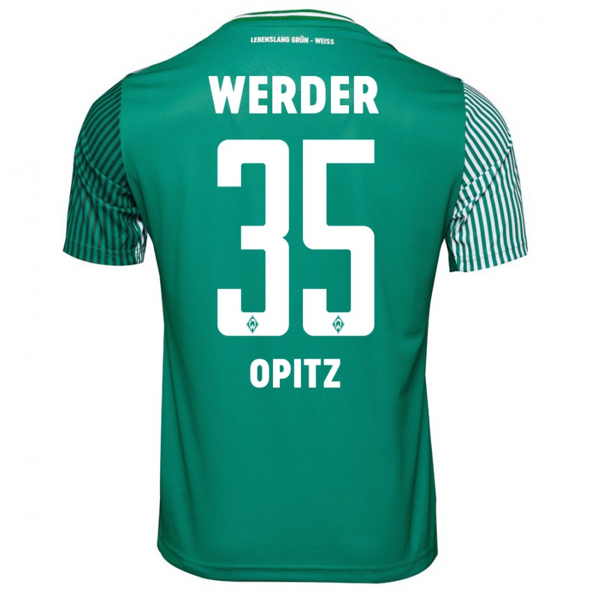 Hombre Camiseta Leon Opitz #35 Verde 1ª Equipación 2023/24 La Camisa Perú