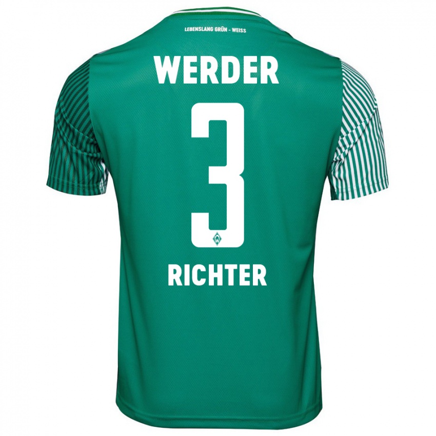 Hombre Camiseta Mathis Richter #3 Verde 1ª Equipación 2023/24 La Camisa Perú
