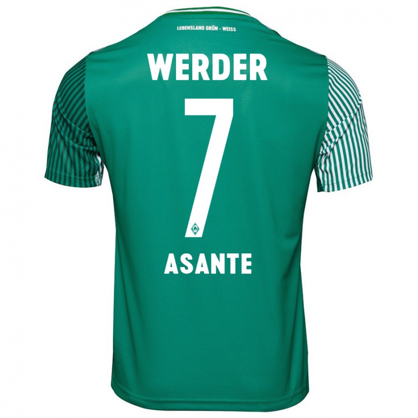 Hombre Camiseta Davis Asante #7 Verde 1ª Equipación 2023/24 La Camisa Perú