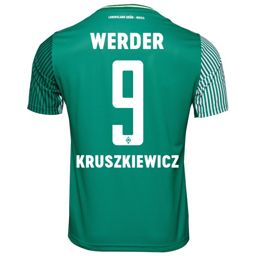 Hombre Camiseta Jakub Kruszkiewicz #9 Verde 1ª Equipación 2023/24 La Camisa Perú