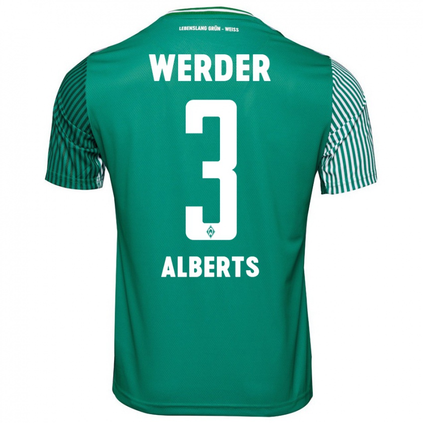 Hombre Camiseta Christopher Alberts #3 Verde 1ª Equipación 2023/24 La Camisa Perú