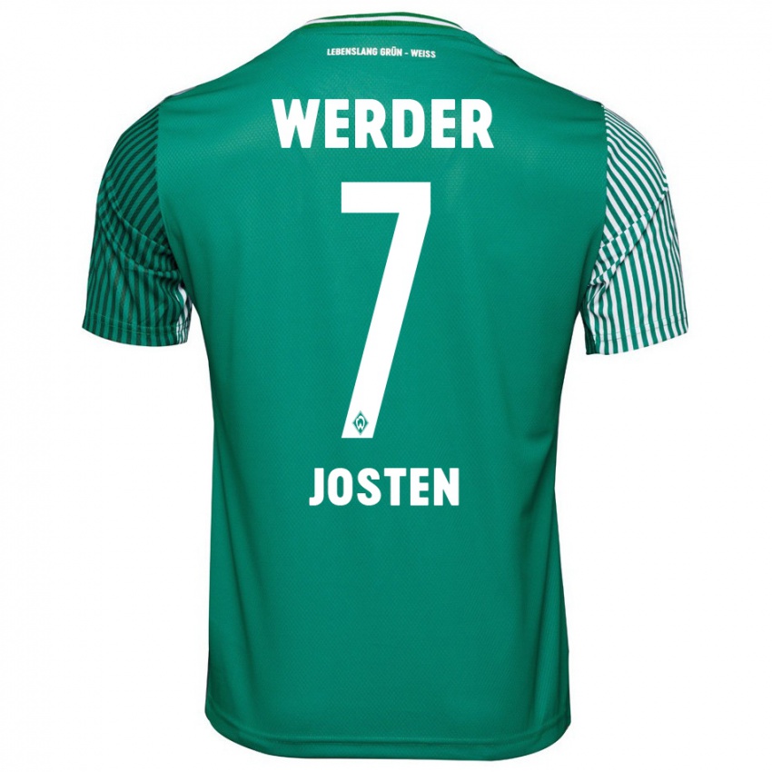 Hombre Camiseta Lisa Josten #7 Verde 1ª Equipación 2023/24 La Camisa Perú