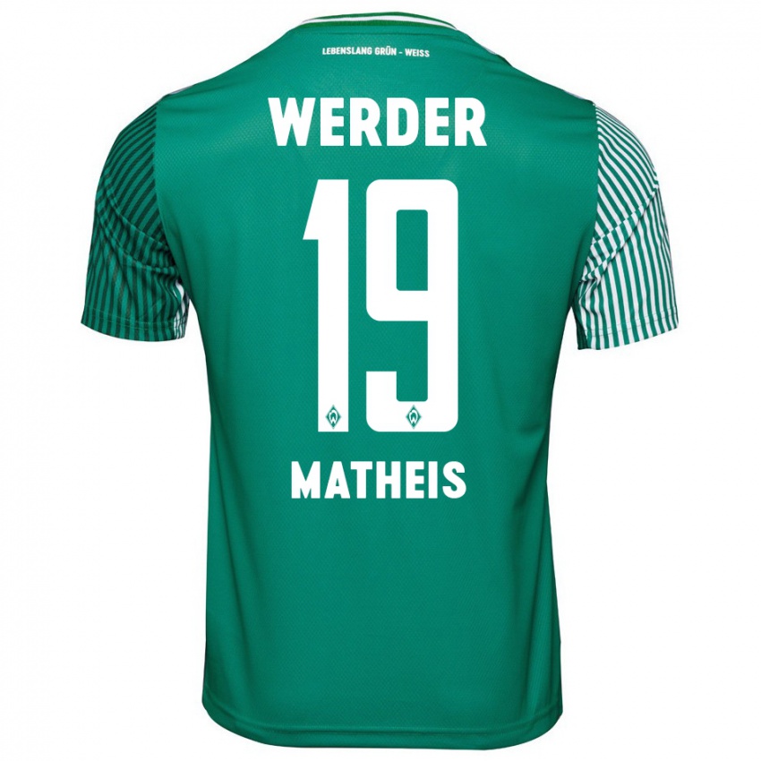 Hombre Camiseta Saskia Matheis #19 Verde 1ª Equipación 2023/24 La Camisa Perú