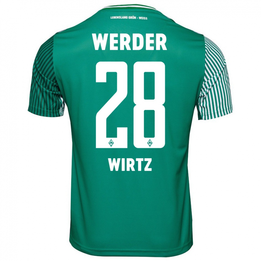 Hombre Camiseta Juliane Wirtz #28 Verde 1ª Equipación 2023/24 La Camisa Perú