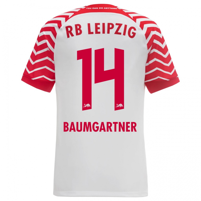 Hombre Camiseta Christoph Baumgartner #14 Blanco 1ª Equipación 2023/24 La Camisa Perú