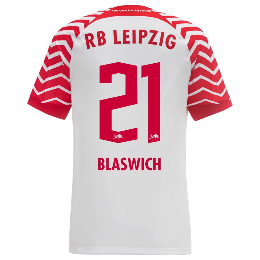 Hombre Camiseta Janis Blaswich #21 Blanco 1ª Equipación 2023/24 La Camisa Perú