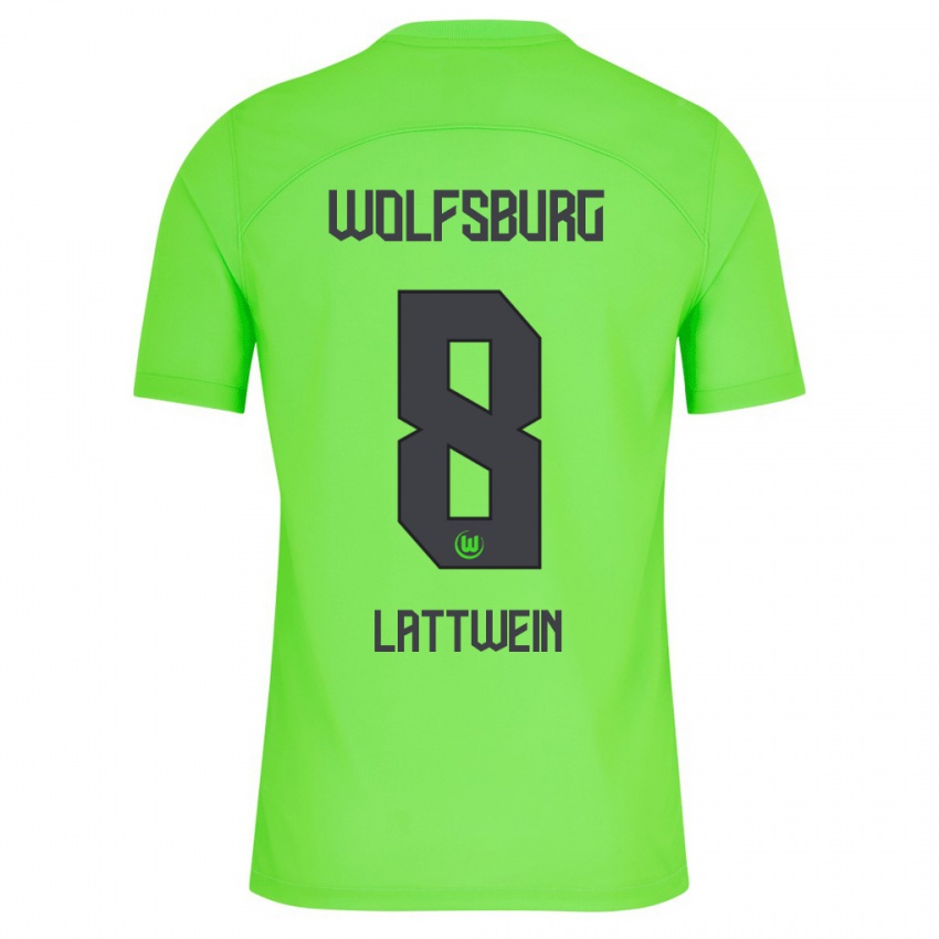 Hombre Camiseta Lena Lattwein #8 Verde 1ª Equipación 2023/24 La Camisa Perú