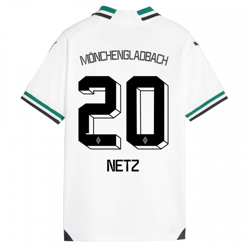 Hombre Camiseta Luca Netz #20 Blanco Verde 1ª Equipación 2023/24 La Camisa Perú