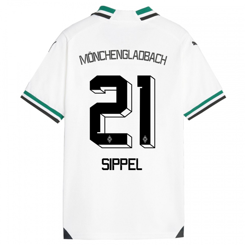 Hombre Camiseta Tobias Sippel #21 Blanco Verde 1ª Equipación 2023/24 La Camisa Perú