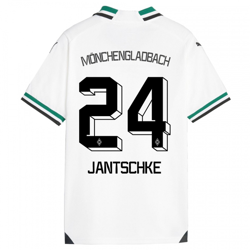 Hombre Camiseta Tony Jantschke #24 Blanco Verde 1ª Equipación 2023/24 La Camisa Perú