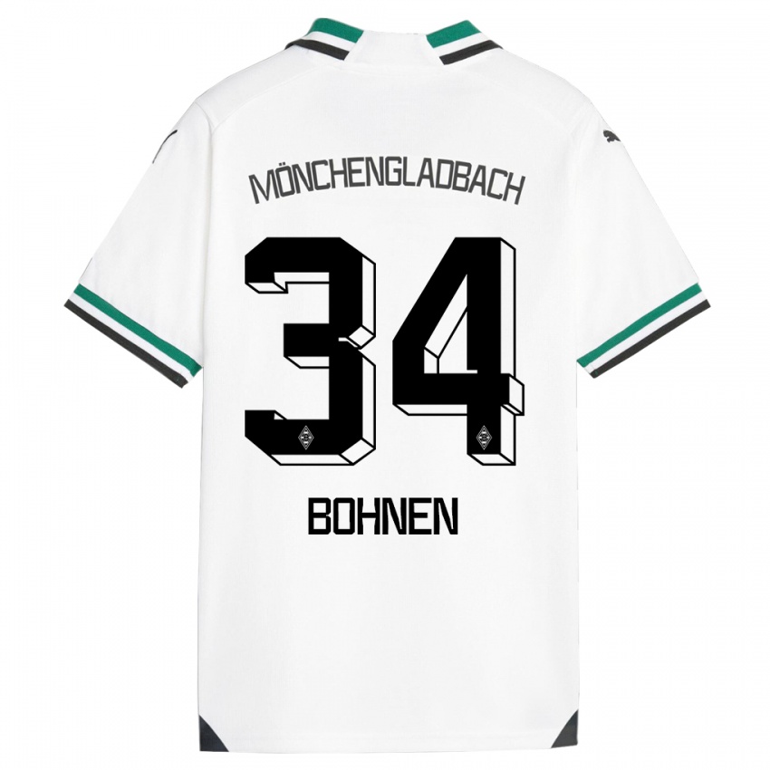 Hombre Camiseta Bohnen #34 Blanco Verde 1ª Equipación 2023/24 La Camisa Perú