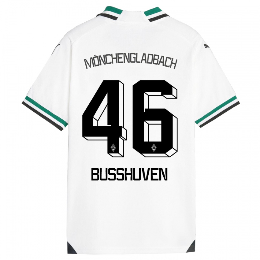 Hombre Camiseta Alina Busshuven #46 Blanco Verde 1ª Equipación 2023/24 La Camisa Perú