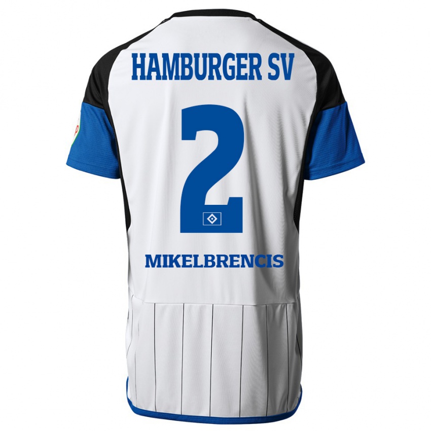 Hombre Camiseta William Mikelbrencis #2 Blanco 1ª Equipación 2023/24 La Camisa Perú