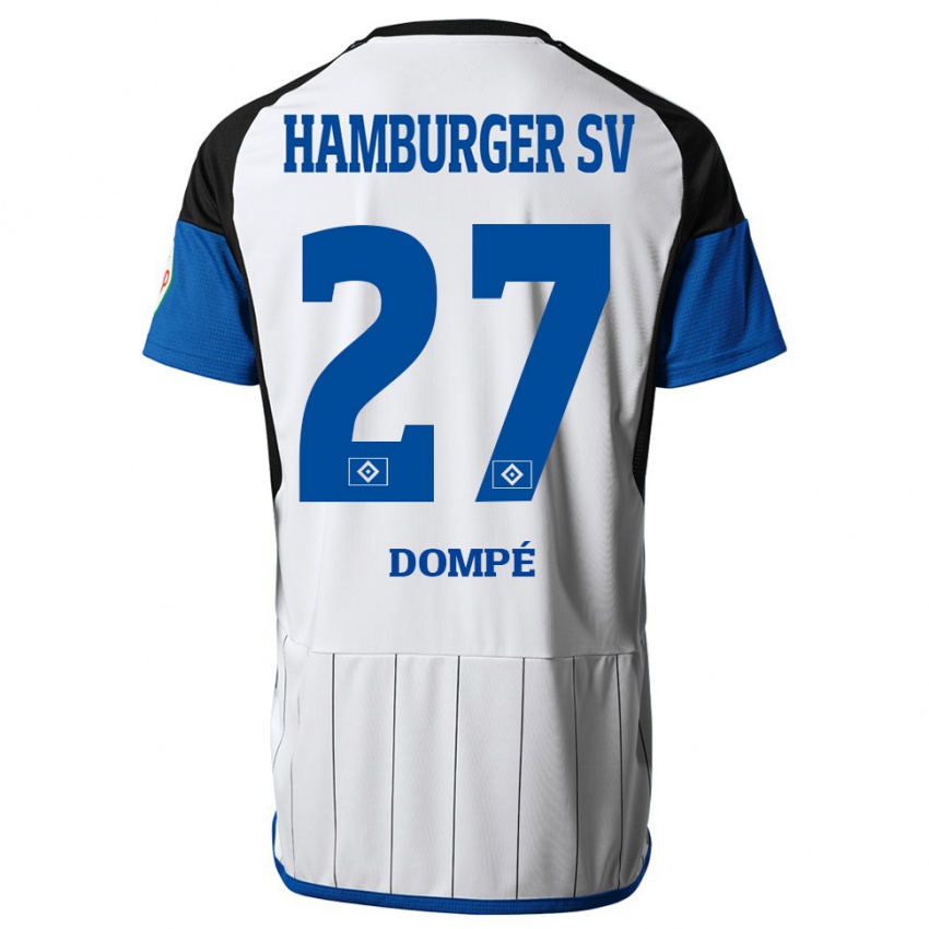 Hombre Camiseta Jean-Luc Dompé #27 Blanco 1ª Equipación 2023/24 La Camisa Perú