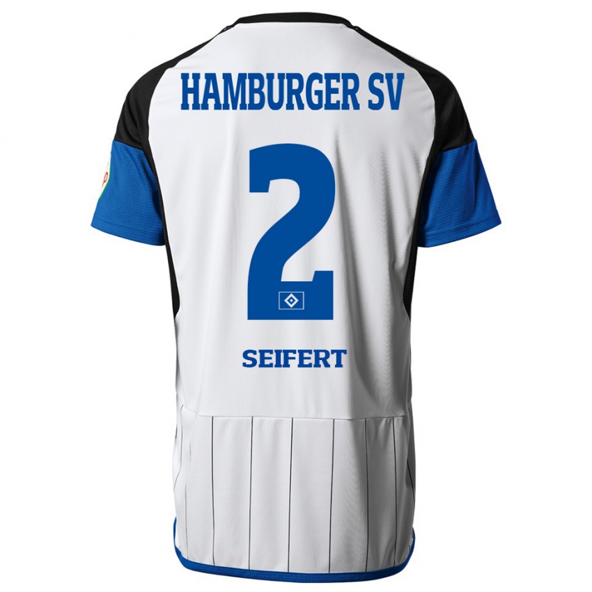 Hombre Camiseta Luis Seifert #2 Blanco 1ª Equipación 2023/24 La Camisa Perú