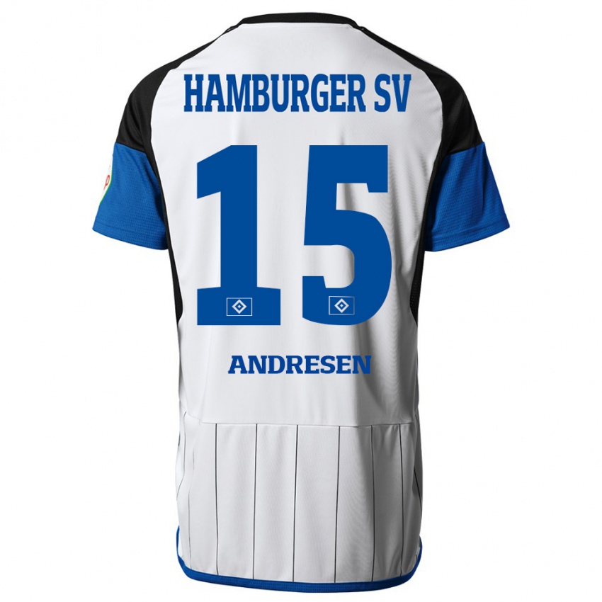 Hombre Camiseta Bent Andresen #15 Blanco 1ª Equipación 2023/24 La Camisa Perú