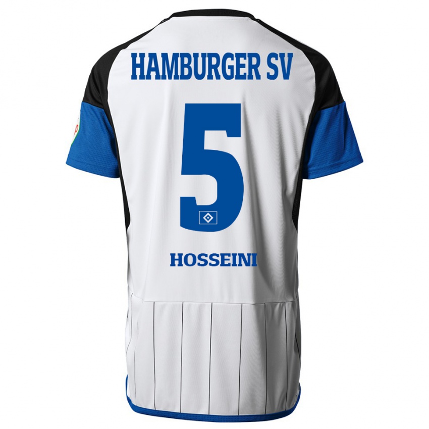 Hombre Camiseta Reza Hosseini #5 Blanco 1ª Equipación 2023/24 La Camisa Perú