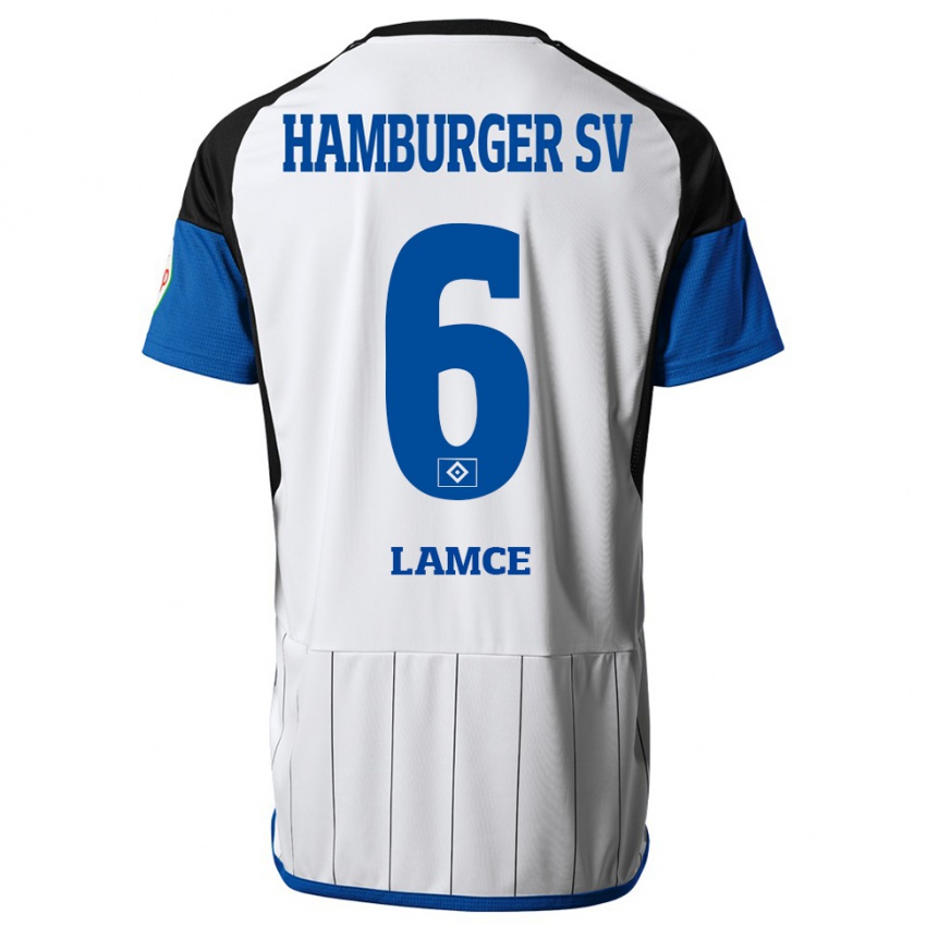 Hombre Camiseta Benjamin Lamce #6 Blanco 1ª Equipación 2023/24 La Camisa Perú