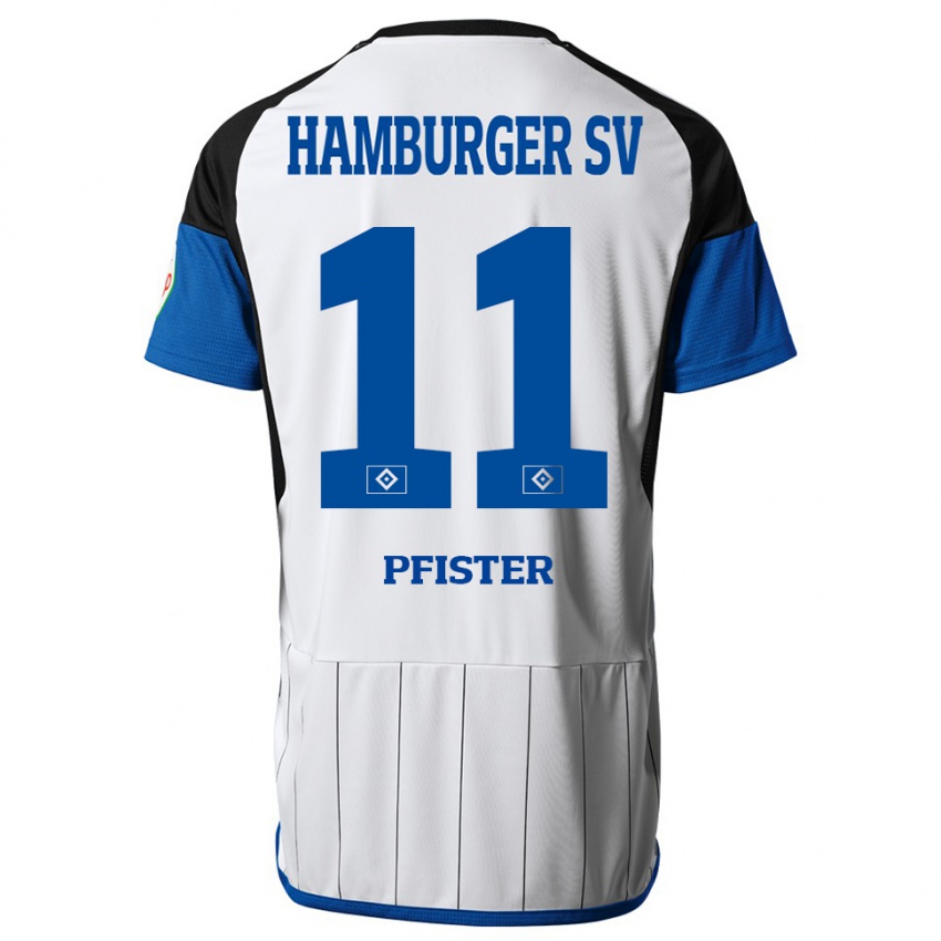 Hombre Camiseta Edward Pfister #11 Blanco 1ª Equipación 2023/24 La Camisa Perú