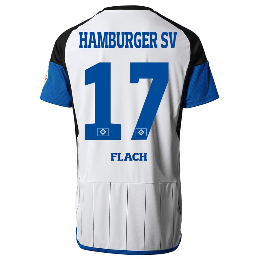 Hombre Camiseta Timon Flach #17 Blanco 1ª Equipación 2023/24 La Camisa Perú