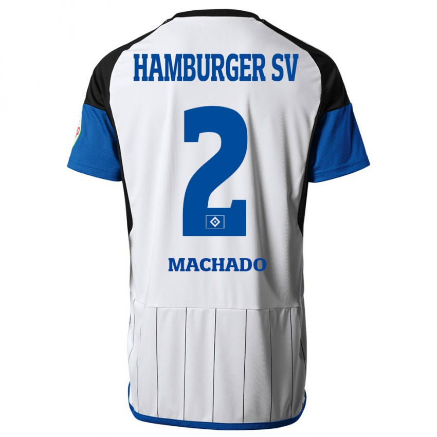 Hombre Camiseta Kilian Hölscher Machado #2 Blanco 1ª Equipación 2023/24 La Camisa Perú