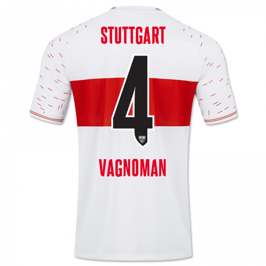 Hombre Camiseta Josha Vagnoman #4 Blanco 1ª Equipación 2023/24 La Camisa Perú