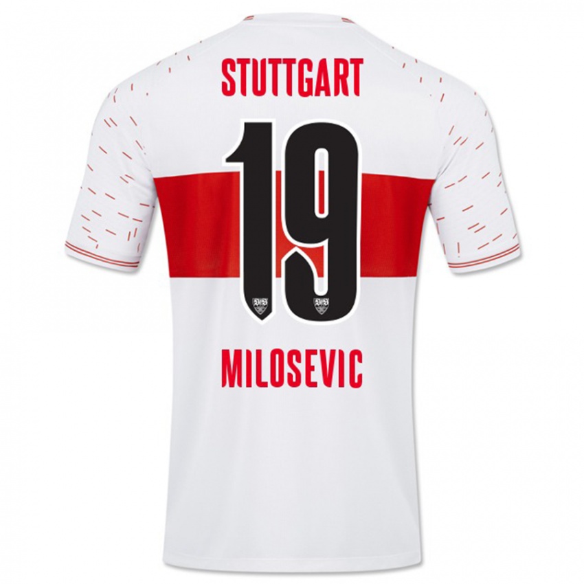 Hombre Camiseta Jovan Milosevic #19 Blanco 1ª Equipación 2023/24 La Camisa Perú