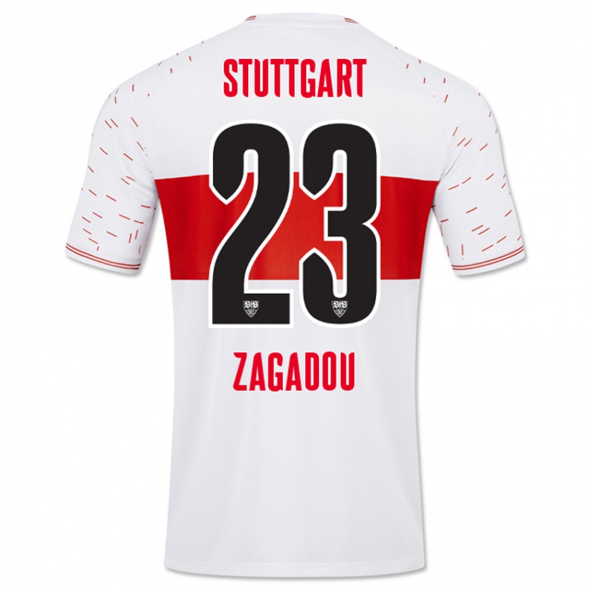 Hombre Camiseta Dan-Axel Zagadou #23 Blanco 1ª Equipación 2023/24 La Camisa Perú