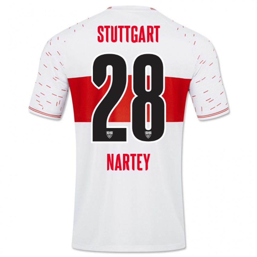 Hombre Camiseta Nikolas Nartey #28 Blanco 1ª Equipación 2023/24 La Camisa Perú