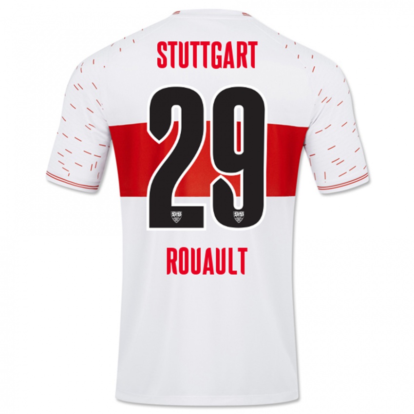 Hombre Camiseta Anthony Rouault #29 Blanco 1ª Equipación 2023/24 La Camisa Perú