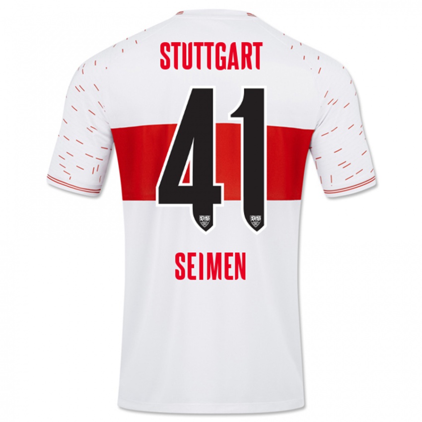 Hombre Camiseta Dennis Seimen #41 Blanco 1ª Equipación 2023/24 La Camisa Perú