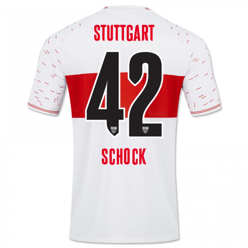 Hombre Camiseta Florian Schock #42 Blanco 1ª Equipación 2023/24 La Camisa Perú