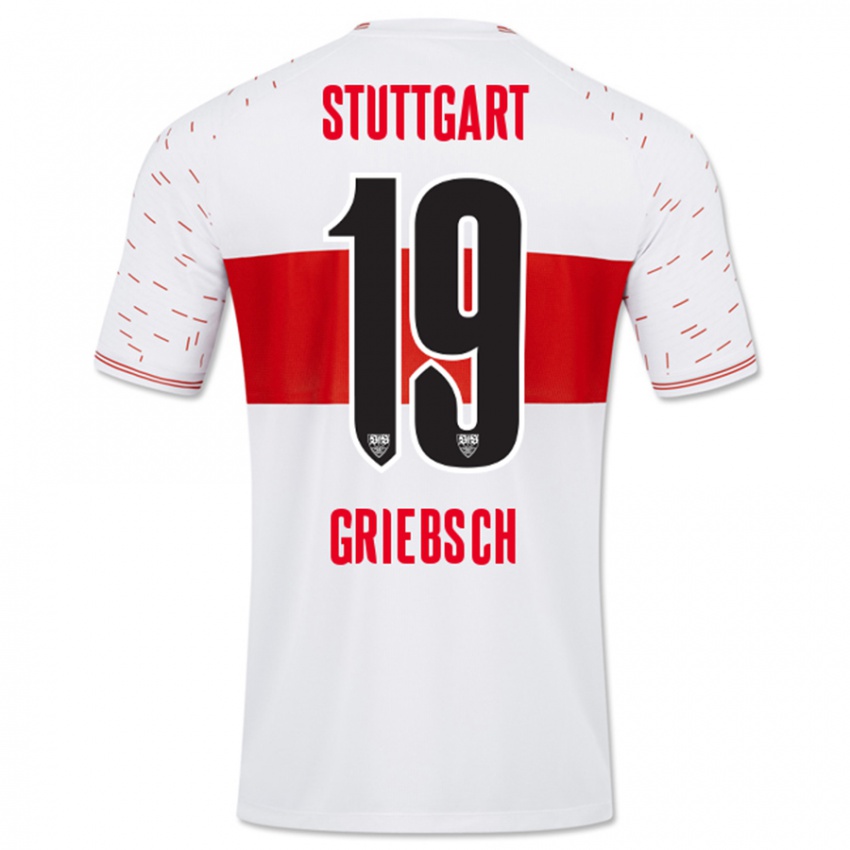 Hombre Camiseta Lukas Griebsch #19 Blanco 1ª Equipación 2023/24 La Camisa Perú