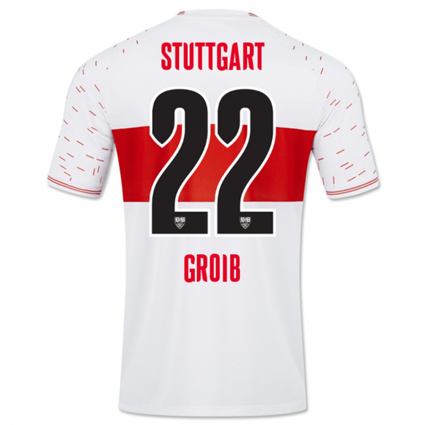 Hombre Camiseta Alexander Groiß #22 Blanco 1ª Equipación 2023/24 La Camisa Perú