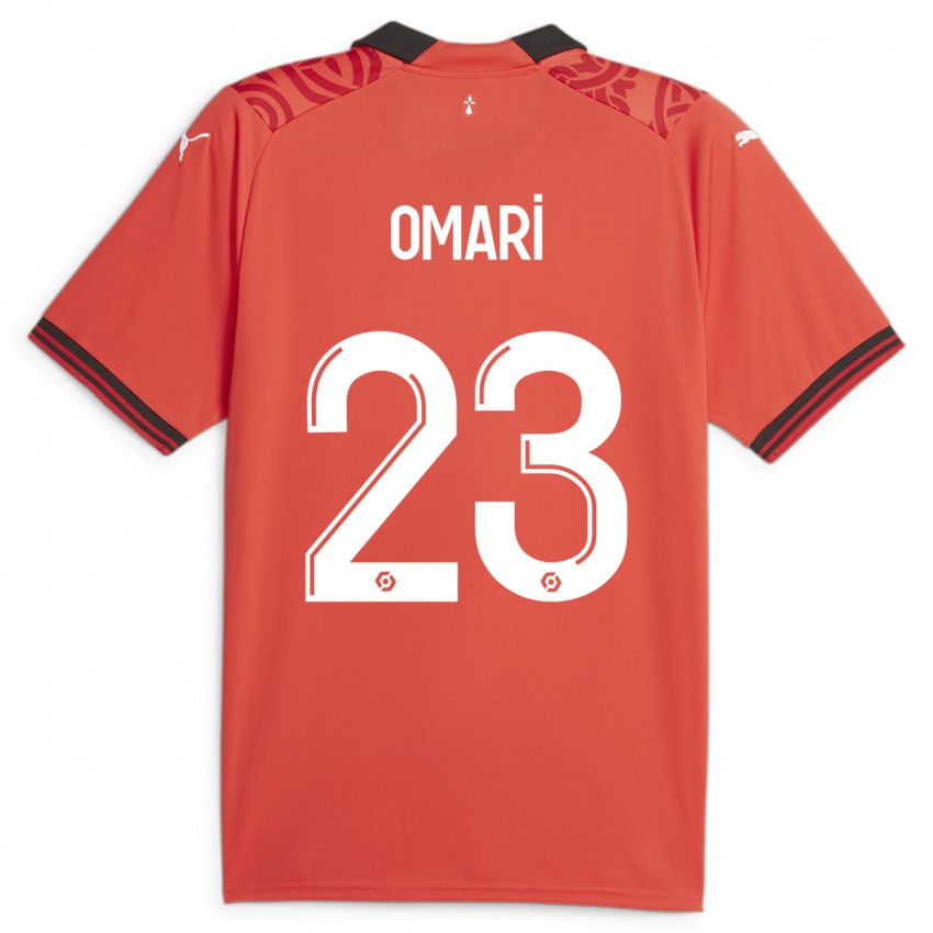 Hombre Camiseta Warmed Omari #23 Rojo 1ª Equipación 2023/24 La Camisa Perú