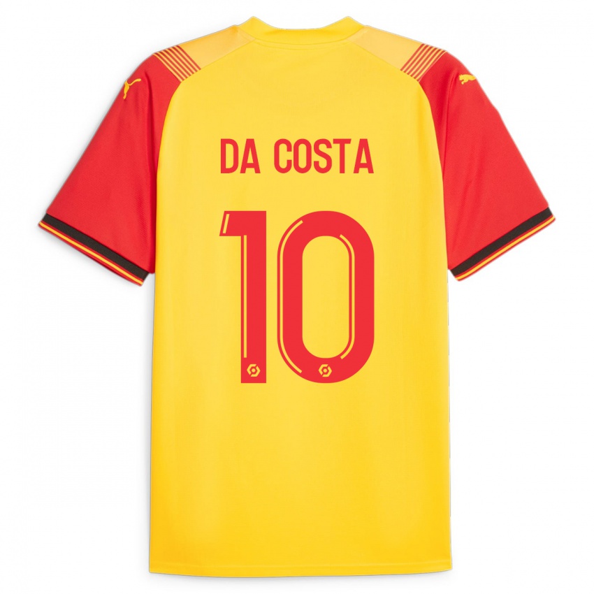 Hombre Camiseta David Pereira Da Costa #10 Amarillo 1ª Equipación 2023/24 La Camisa Perú