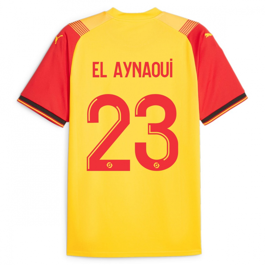 Hombre Camiseta Neil El Aynaoui #23 Amarillo 1ª Equipación 2023/24 La Camisa Perú