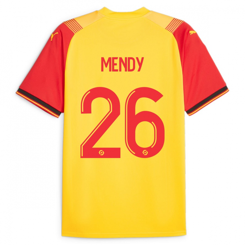 Hombre Camiseta Nampalys Mendy #26 Amarillo 1ª Equipación 2023/24 La Camisa Perú