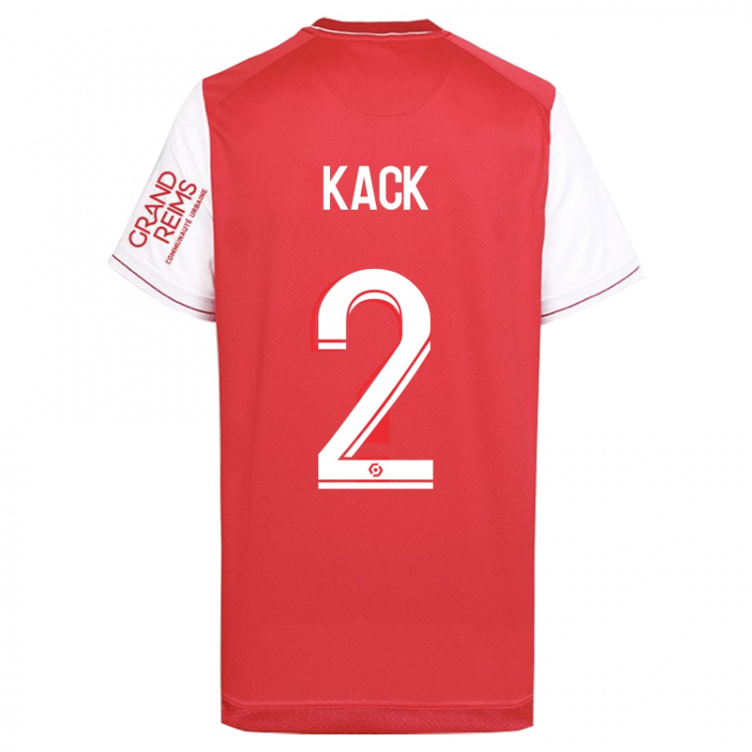Hombre Camiseta Mathilde Kack #2 Rojo 1ª Equipación 2023/24 La Camisa Perú
