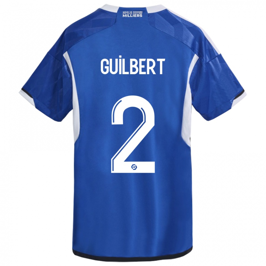Hombre Camiseta Frederic Guilbert #2 Azul 1ª Equipación 2023/24 La Camisa Perú