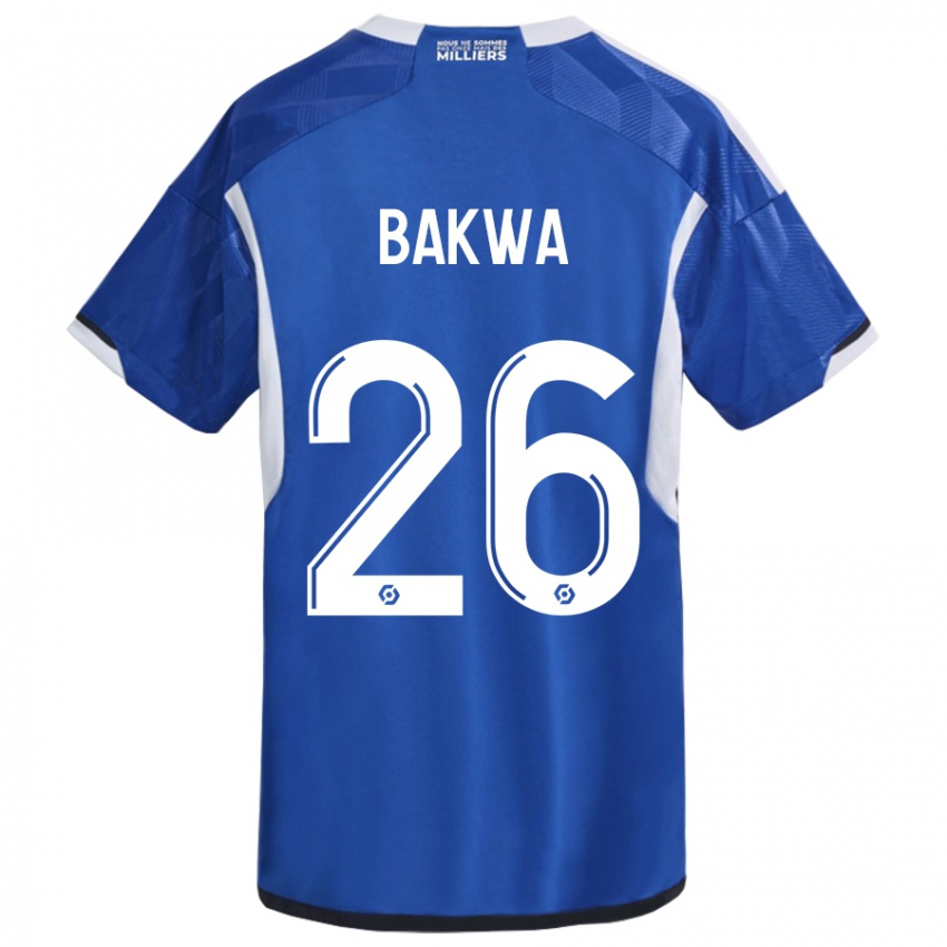 Hombre Camiseta Dilane Bakwa #26 Azul 1ª Equipación 2023/24 La Camisa Perú